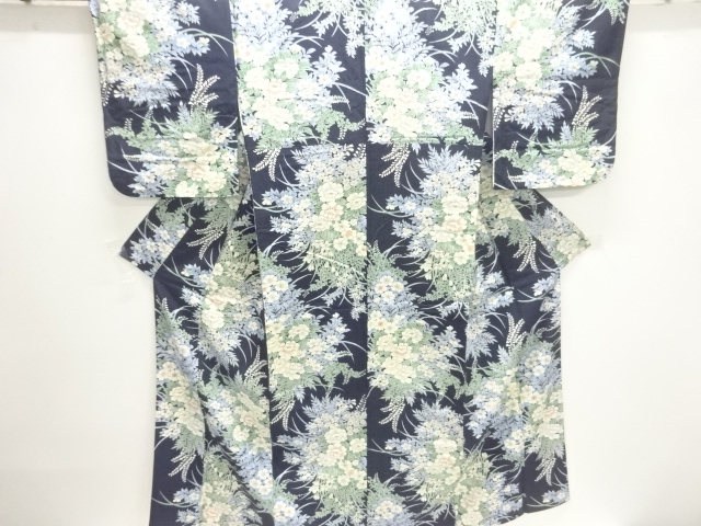 Japanese Kimono / Tsumugi Omeshi Silk